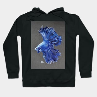 Blue Betta Fish Hoodie